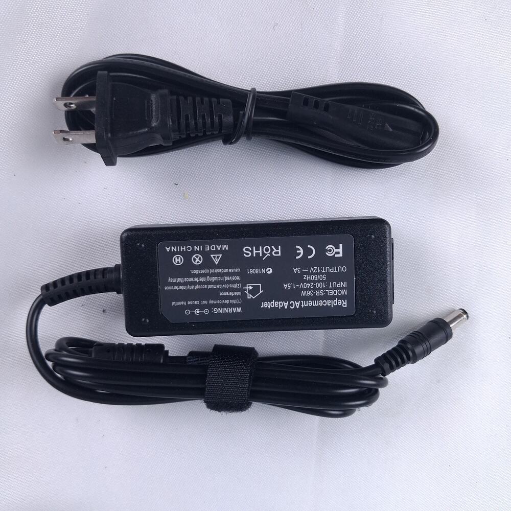 12V 3A 36W AC Power Adapter Charger SR-36W US Cord 5.5mm Barrel Jack